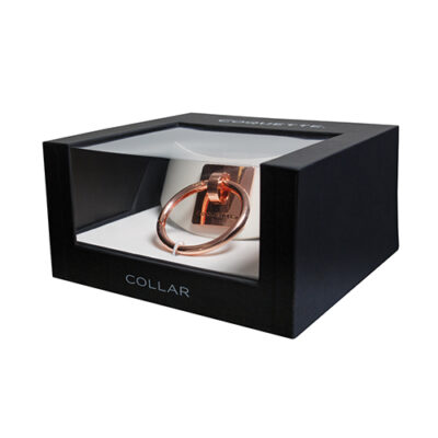 Pleasure Collection Adjustable Collar - White/Rose Gold