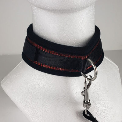 Spartacus Collar & Leash - Neoprene Red