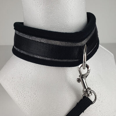 Spartacus Collar & Leash - Neoprene Silver