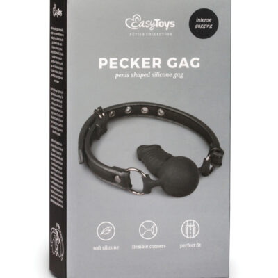 Easy Toys Ball Gag w/Silicone Dong - Black