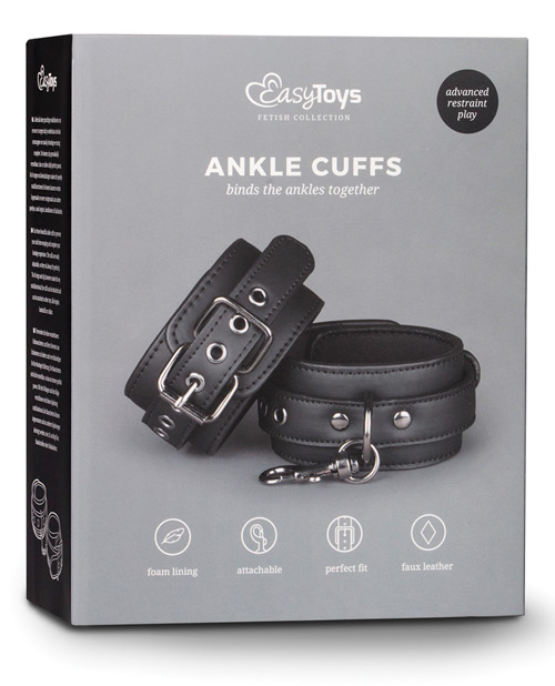 EDCET371BLK Easy Toys Fetish Ankle Cuffs - Black