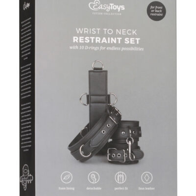 Easy Toys Neck To Wrist Restraint Set - Black